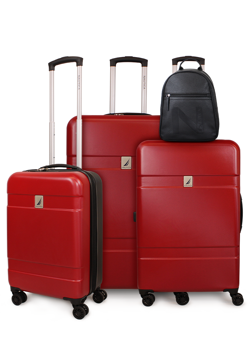 SET NAUTICA 3 MALETAS BORA ROJA S+M+L + MOCHILA MALIK - 1