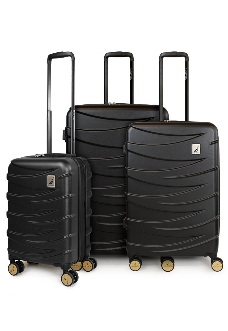 SET DE 3 MALETAS MÓNACO NEGRA S+M+L NAUTICA - 1