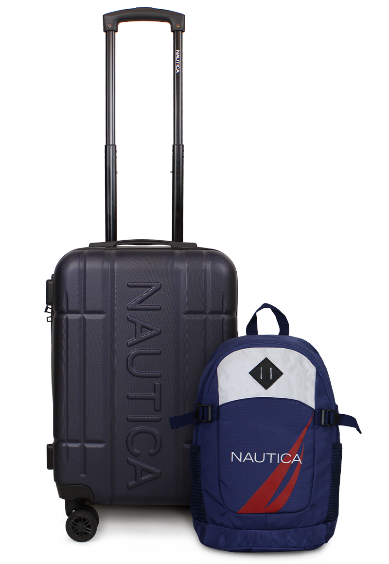 PACK NAUTICA MALETA CABINA AMSTERDAM + MOCHILA ATLAS AZUL - 1