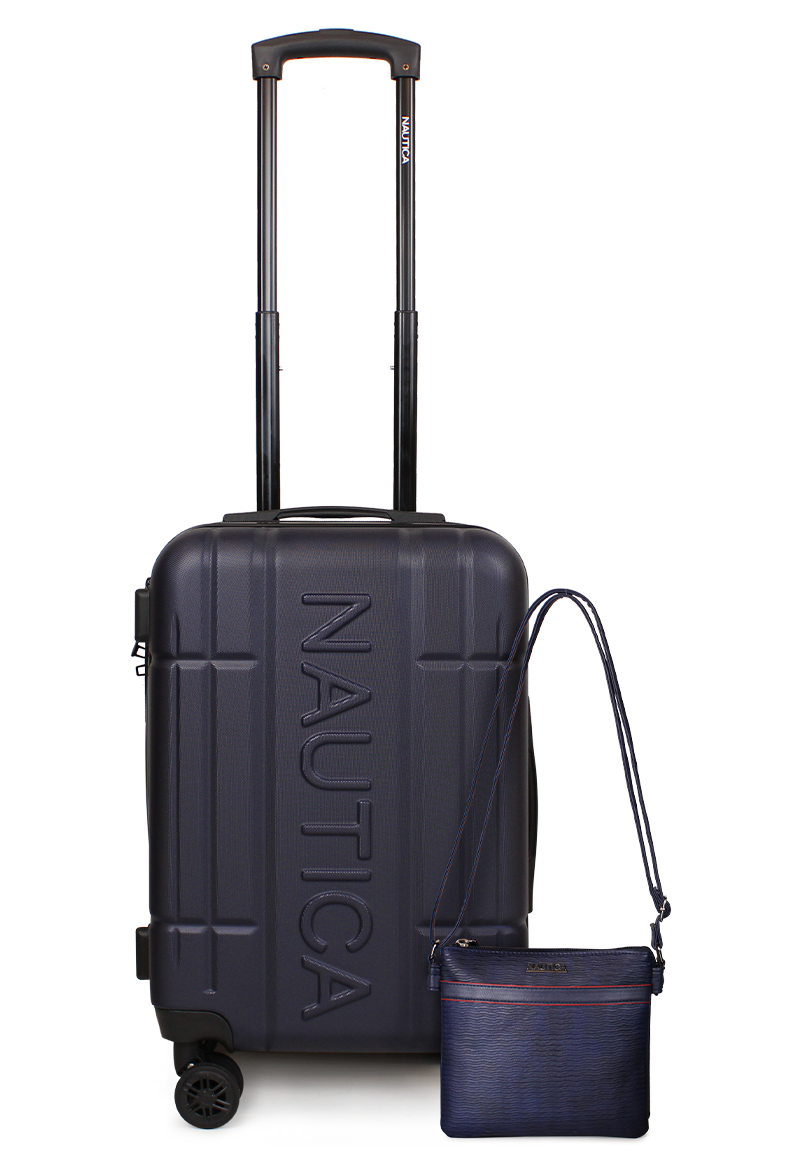 PACK NAUTICA MALETA CABINA AMSTERDAM + CROSSBODY LEEWAY AZUL - 1