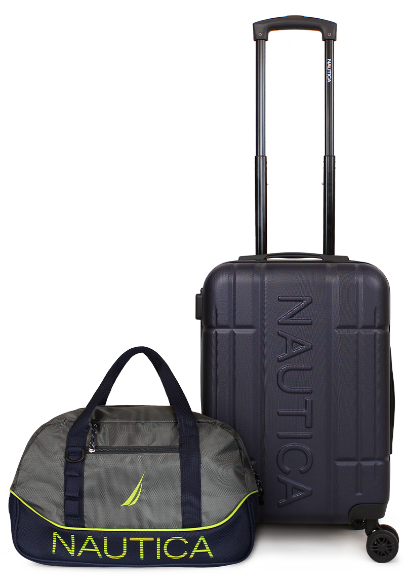 PACK NAUTICA MALETA CABINA AMSTERDAM AZUL + BOLSO MANNAR GRIS - 1