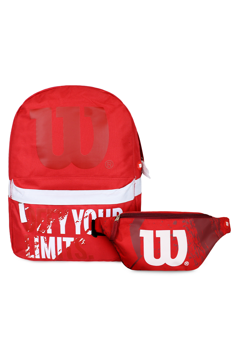 PACK WILSON MOCHILA DEFY + BANANO OSLO ROJO - 1
