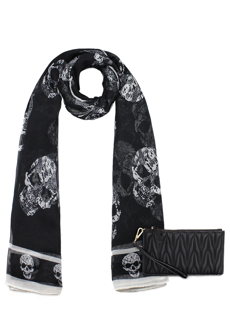 PACK BILLETERA ABELLA NEGRA + PAÑUELO ONI NEGRO KENNETH COLE - 1