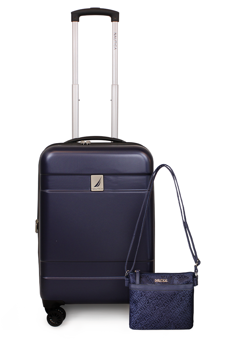 PACK MALETA CABINA BORA 10KG AZUL + CARTERA LEEWAY NAUTICA - 1