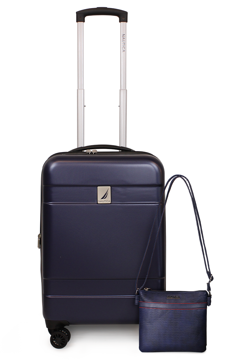 PACK MALETA CABINA BORA 10KG + CARTERA LEEWAY AZUL NAUTICA - 1