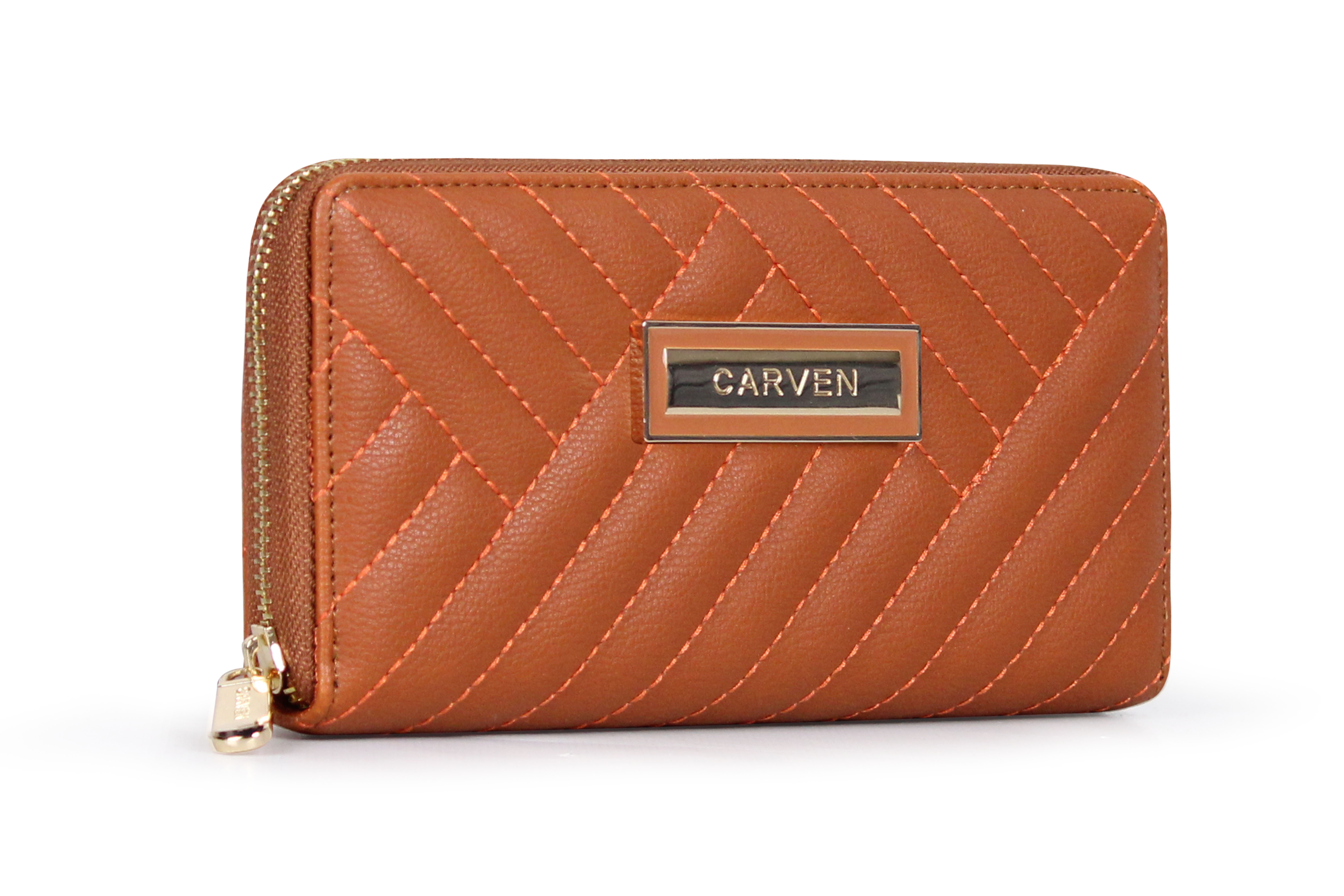 PACK CARVEN BILLETERA AVA BROWN + PAÑUELO - 3