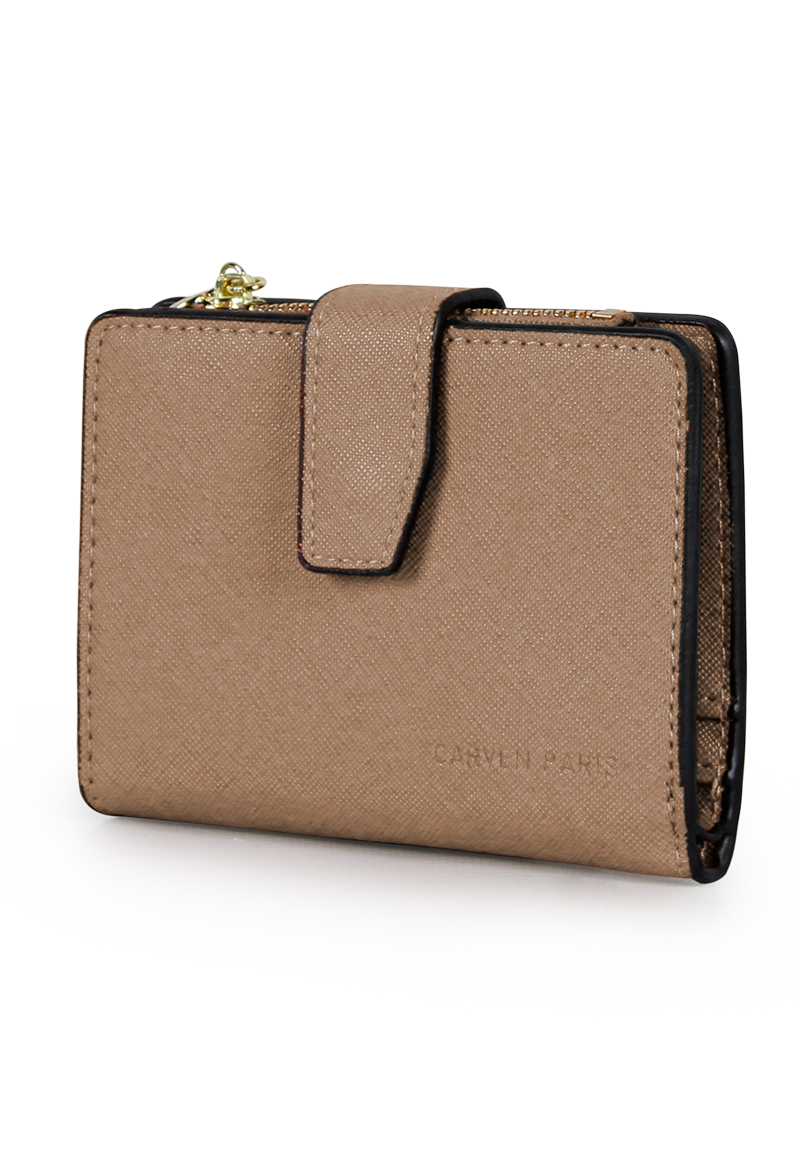PACK BILLETERA BRIANA TAUPE + PAÑUELO OMANI BEIGE CARVEN - 2