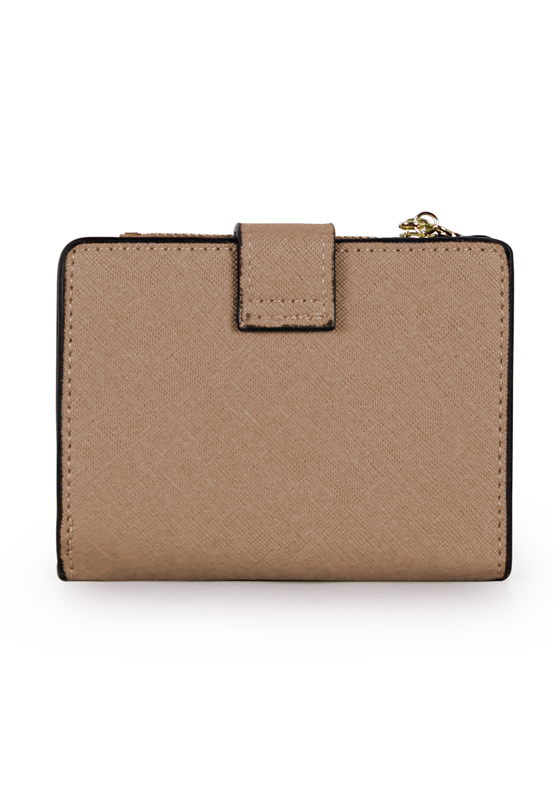 PACK BILLETERA BRIANA TAUPE + PAÑUELO OMANI BEIGE CARVEN - 3