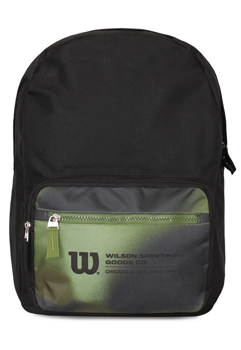 MOCHILA PORTLAND NEGRO-VERDE WILSON - 1