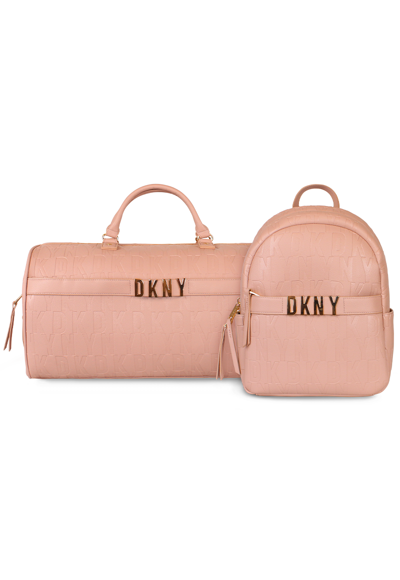 PACK DKNY BOLSO + MOCHILA IMPRESSIONIST ROSA DONNA KARAN - 1