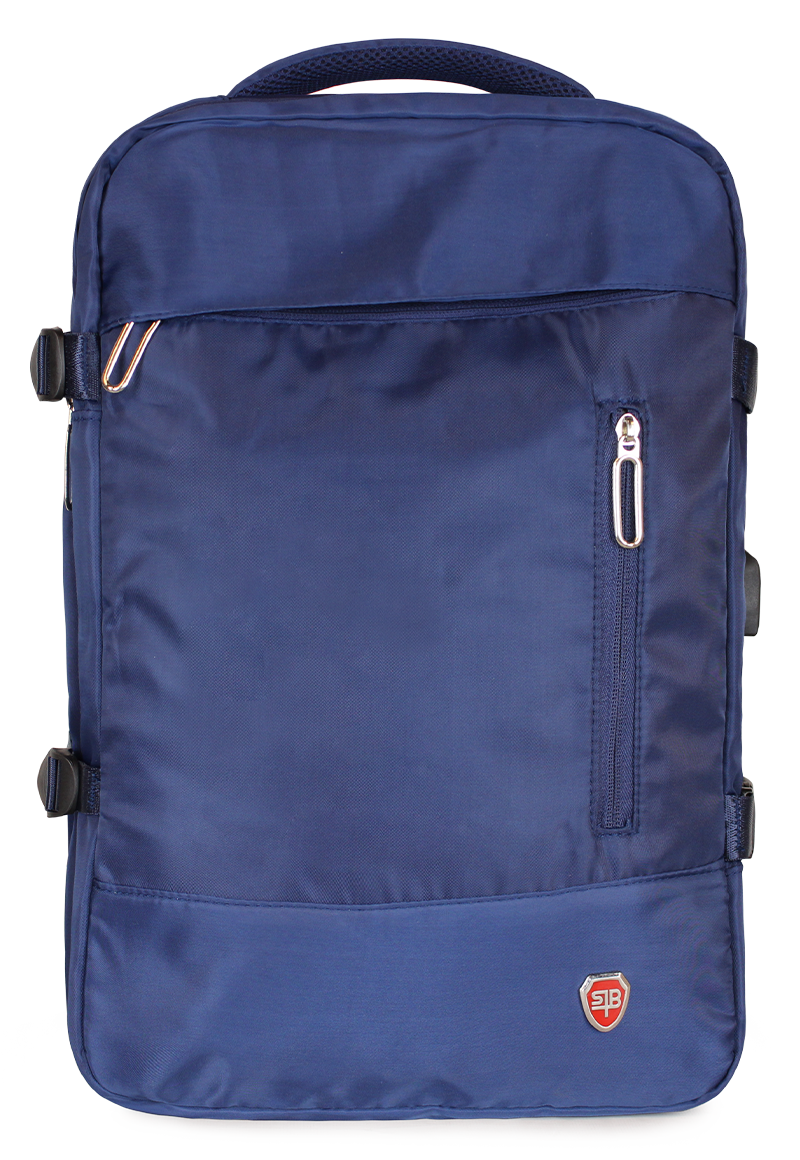 MOCHILA DE VIAJE VIRAL AZUL CON USB SWISS BAG - 1