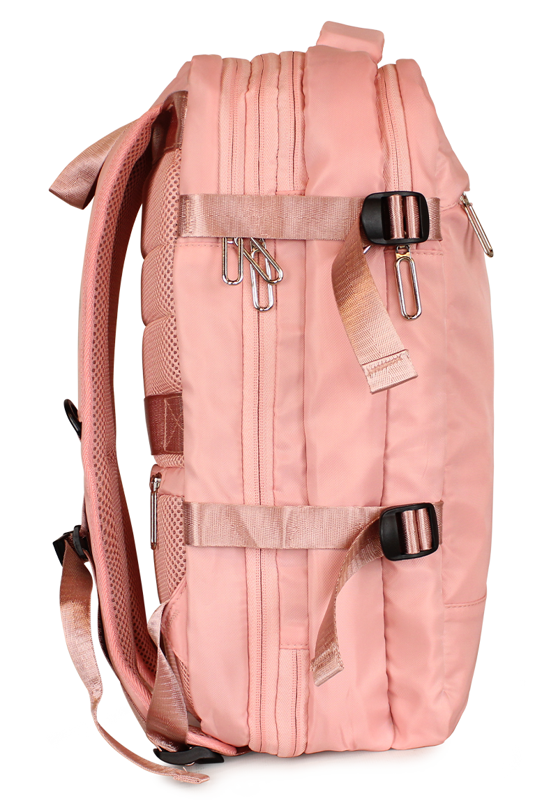 MOCHILA DE VIAJE VIRAL ROSADA CON USB SWISS BAG - 5