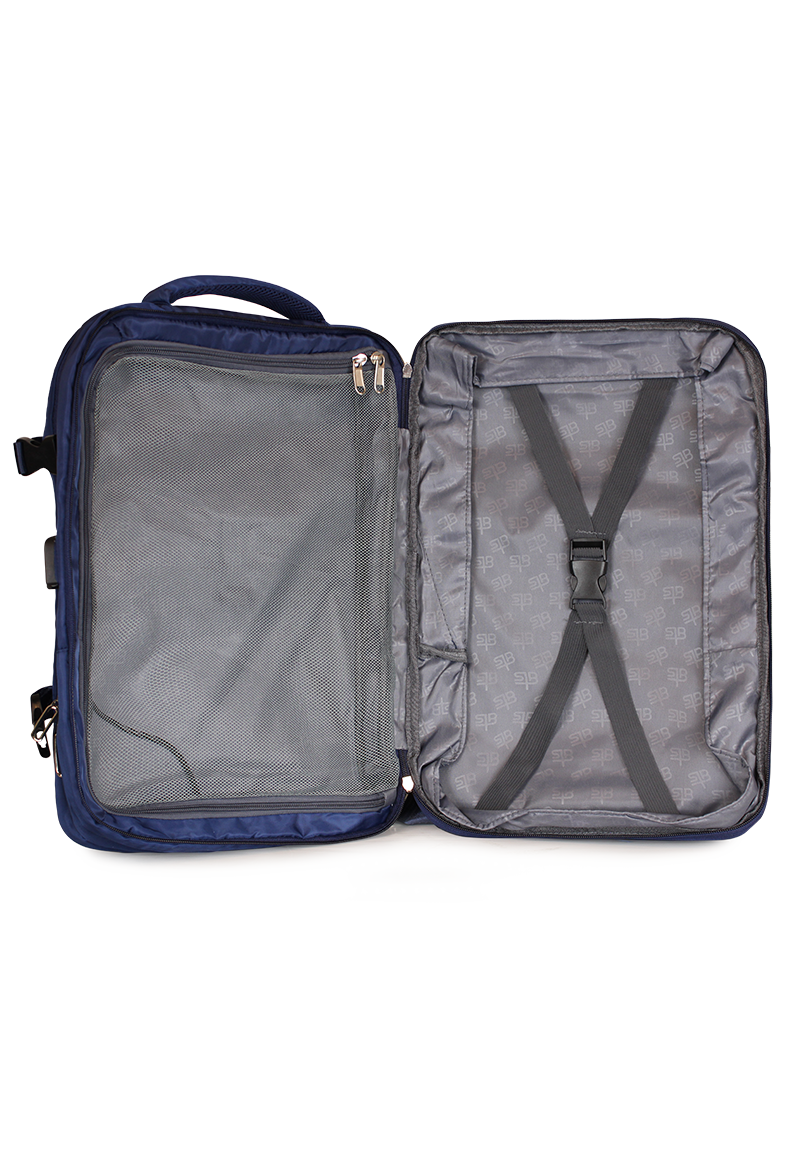 MOCHILA VIRAL AZUL CON USB SWISS BAG - 5