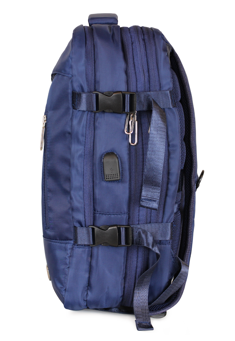 MOCHILA VIRAL AZUL CON USB SWISS BAG - 7