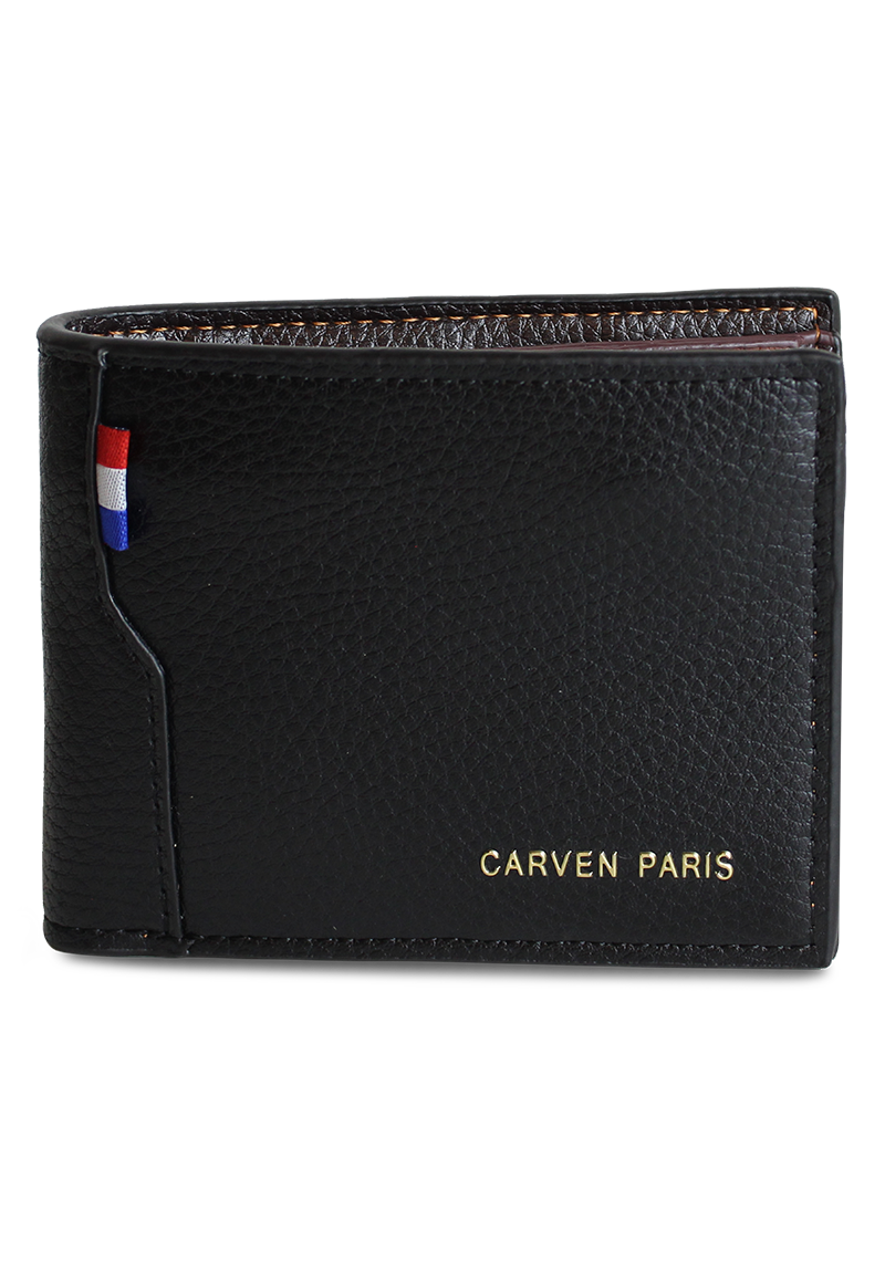 BILLETERA DE HOMBRE MATT EN COLOR NEGRO CARVEN PARIS - 1