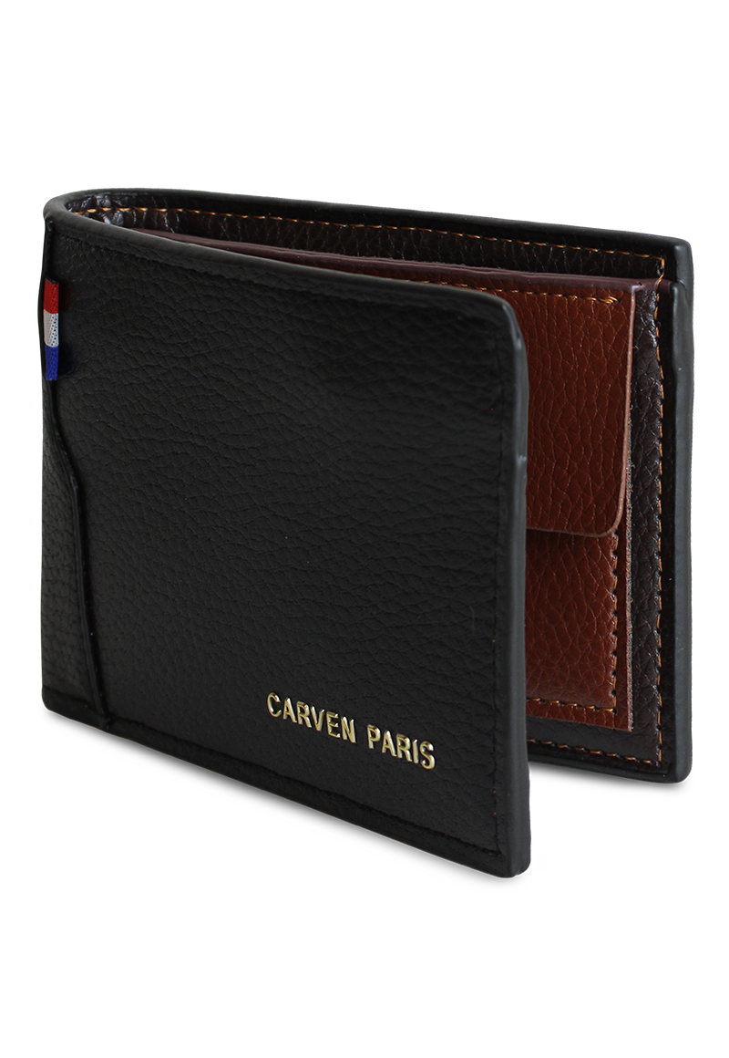 BILLETERA DE HOMBRE MATT EN COLOR NEGRO CARVEN PARIS - 2