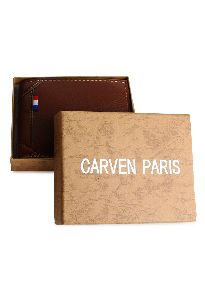 BILLETERA DE HOMBRE AGUS EN COLOR CAFE CARVEN PARIS - 5