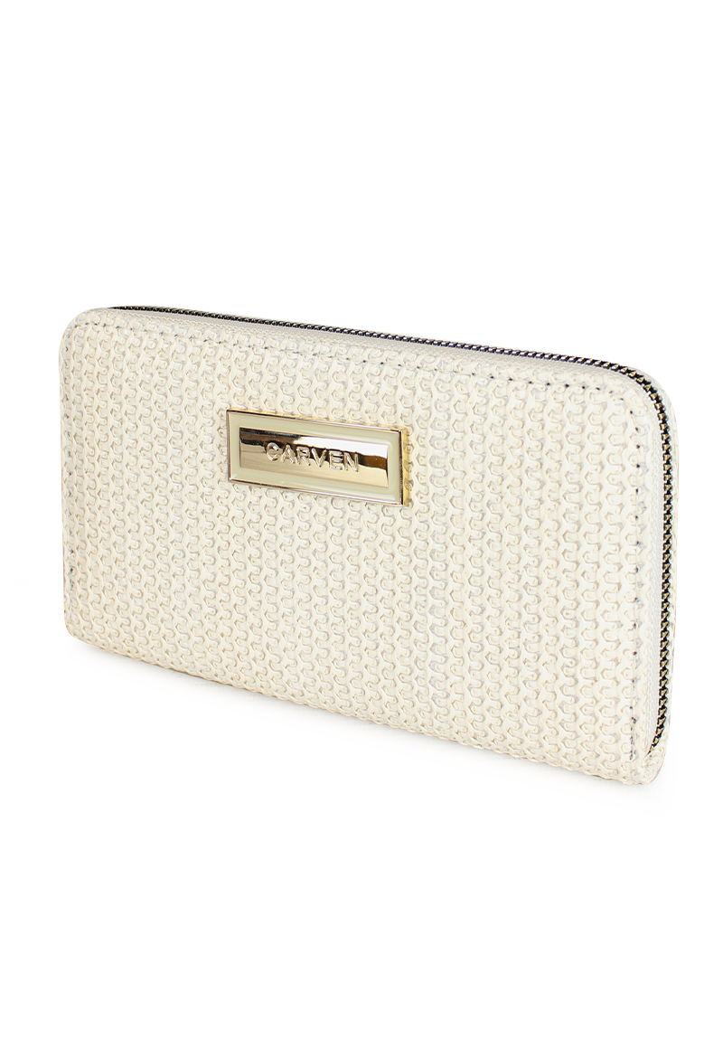 BILLETERA MUJER LIDIA BEIGE CARVEN PARIS - 2