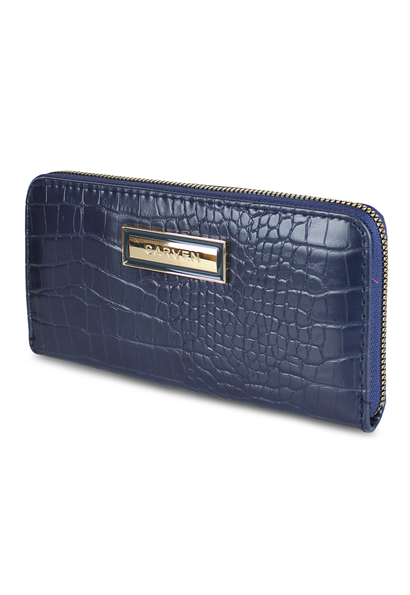 BILLETERA MUJER SOFIA AZUL CARVEN PARIS - 2