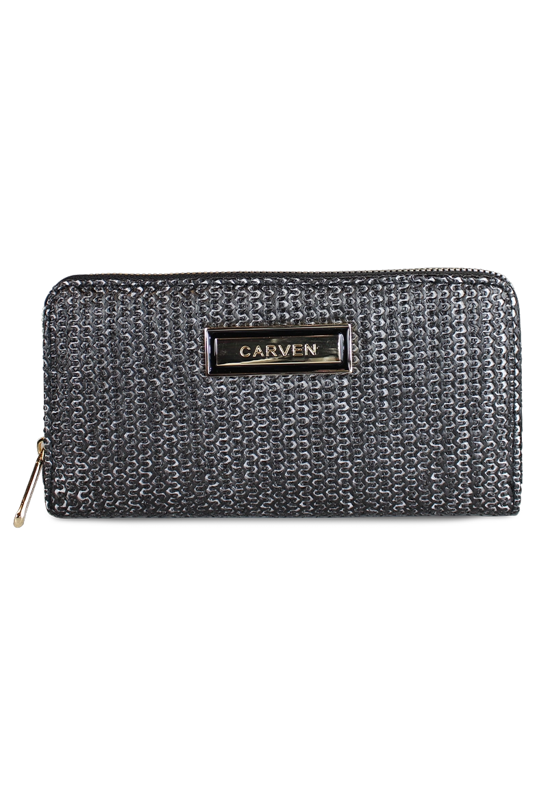 BILLETERA MUJER LIDIA EN COLOR NEGRO CARVEN PARIS - 1