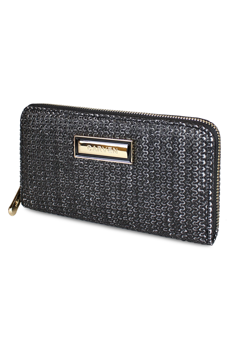 BILLETERA MUJER LIDIA EN COLOR NEGRO CARVEN PARIS - 2