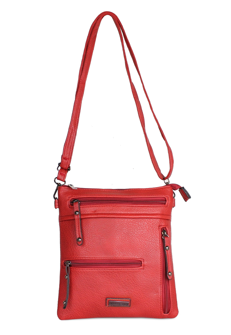 CARTERA BANDOLERA LUNA EN COLOR ROJO ANABELLA SACHI - 1