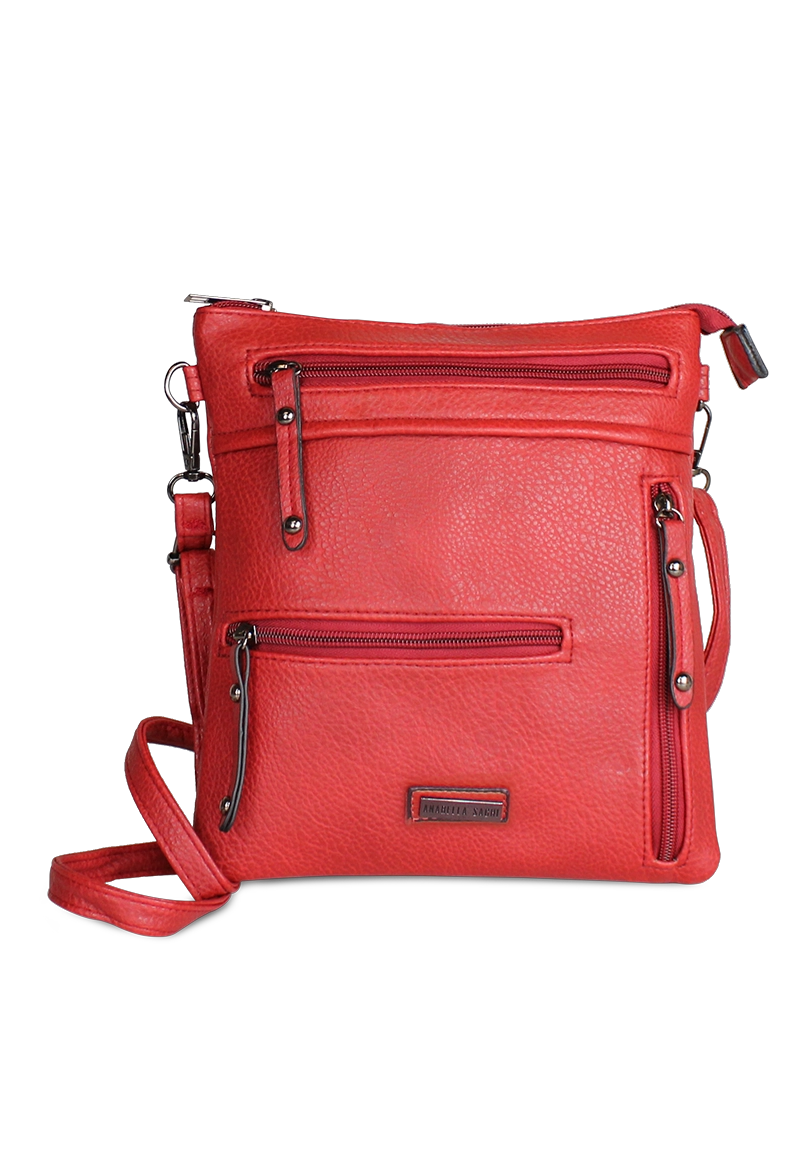 CARTERA BANDOLERA LUNA EN COLOR ROJO ANABELLA SACHI - 4