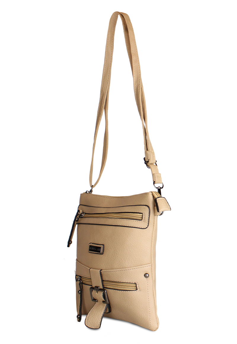 CARTERA BANDOLERA POLA BEIGE ANABELLA SACHI - 2