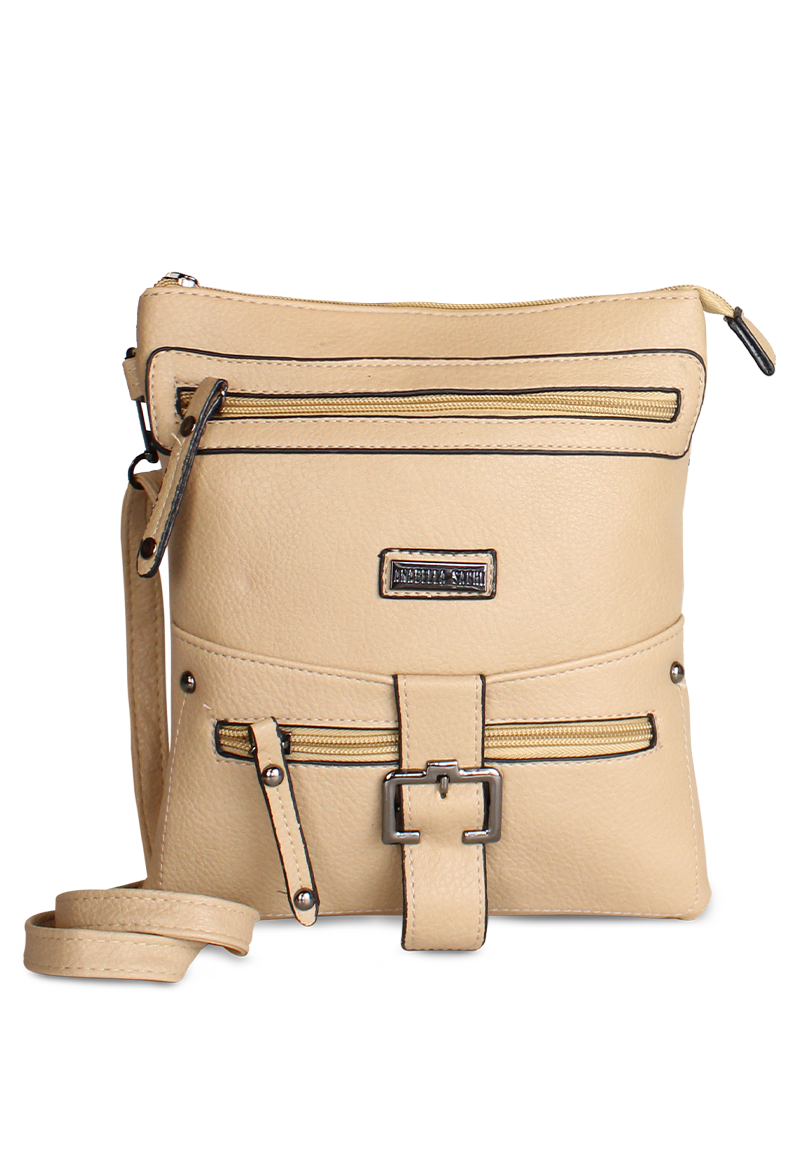 CARTERA BANDOLERA POLA BEIGE ANABELLA SACHI - 4