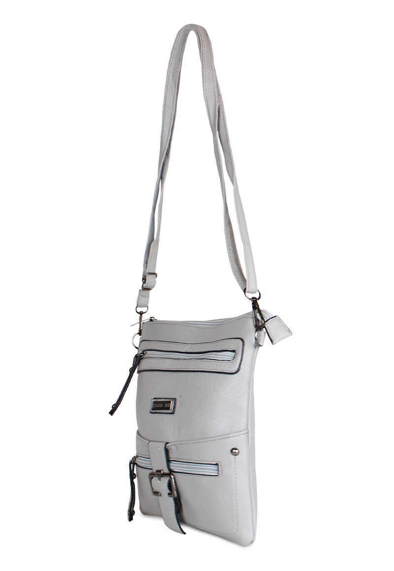 CARTERA BANDOLERA POLA GRIS ANABELLA SACHI - 2