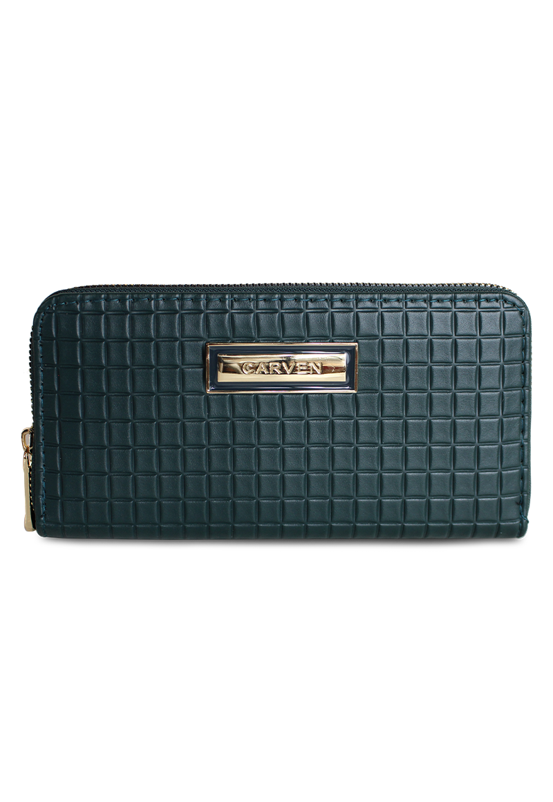 BILLETERA MUJER NINA VERDE CARVEN PARIS - 1