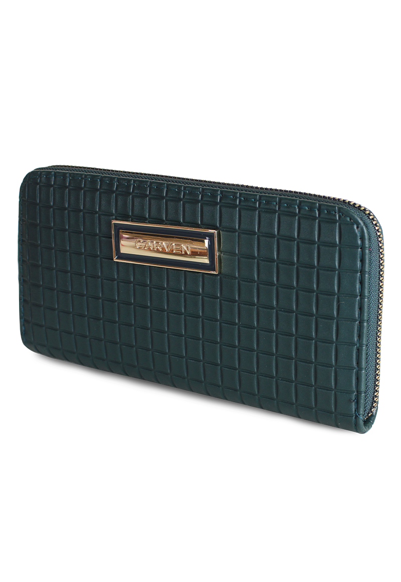 BILLETERA MUJER NINA VERDE CARVEN PARIS - 2