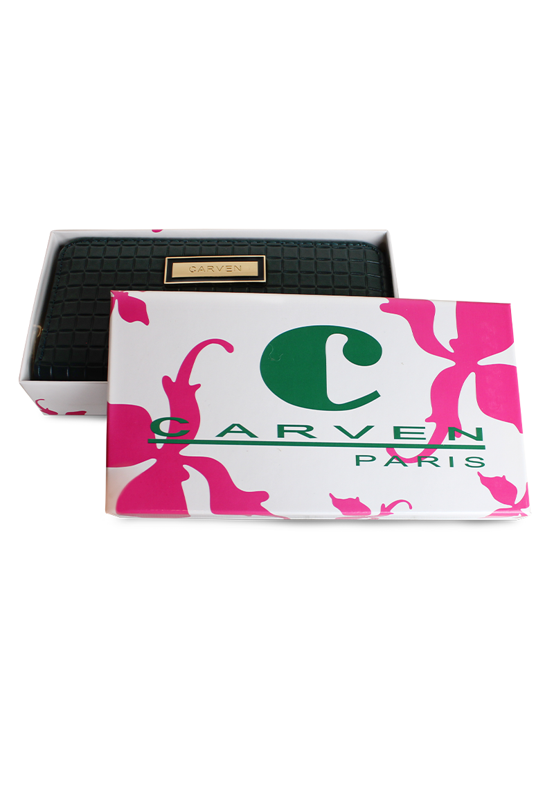 BILLETERA MUJER NINA VERDE CARVEN PARIS - 5