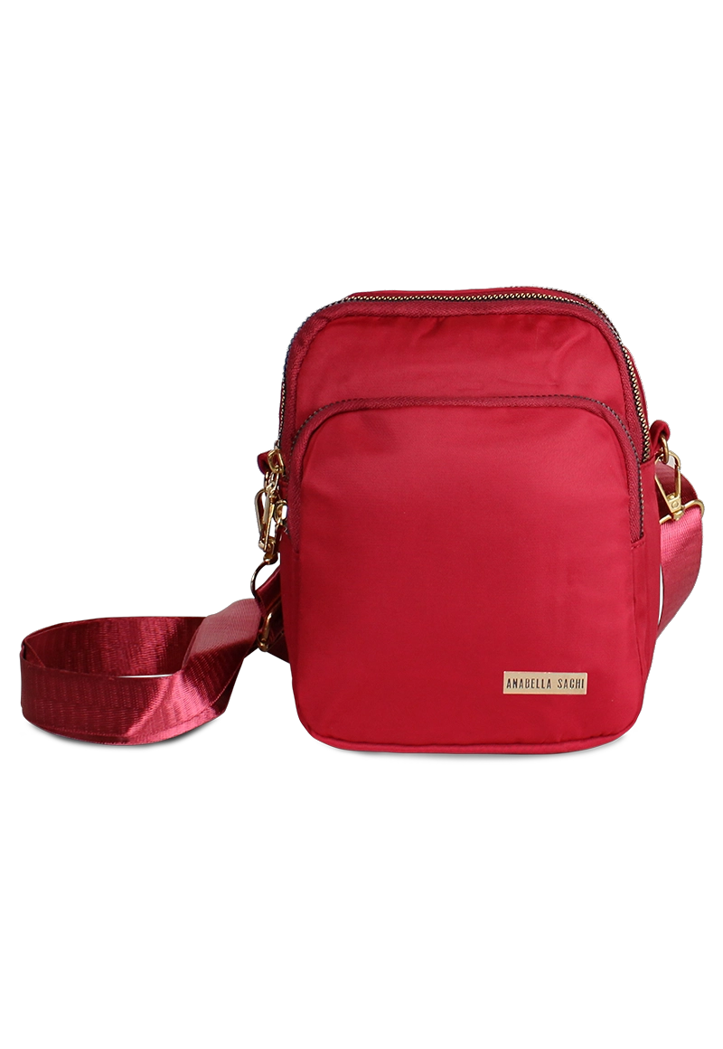 CARTERA BANDOLERA ISA EN COLOR ROJO ANABELLA SACHI - 1