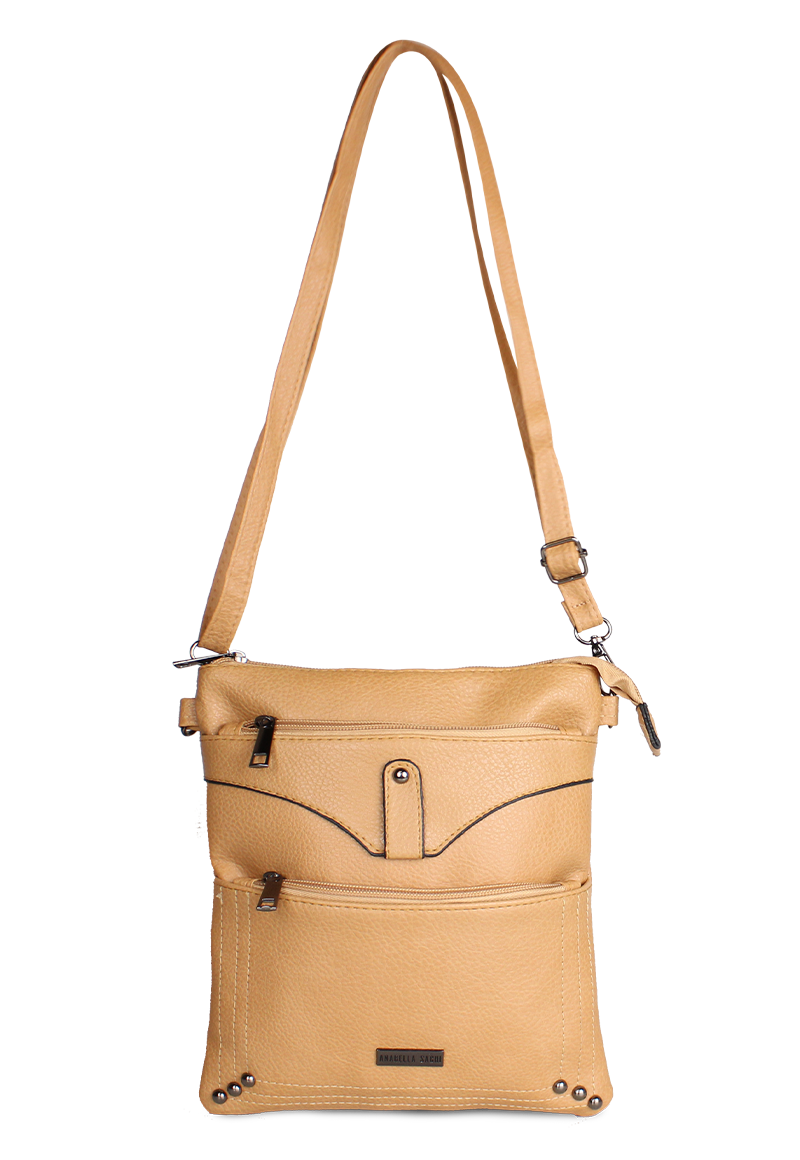 CARTERA BANDOLERA FELICIA CAMEL ANABELLA SACHI - 1