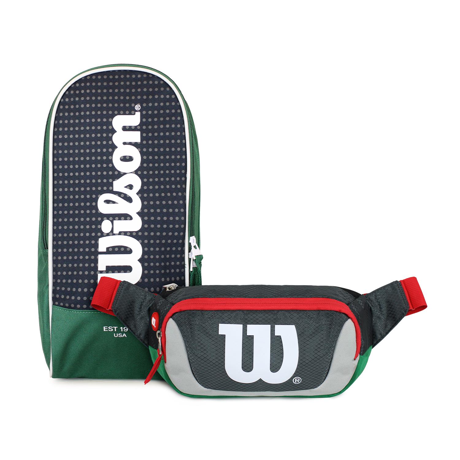 PACK WILSON BOTINERO PARA ZAPATOS MANCHESTER + BANANO DELTA VERDE-GRIS - 1