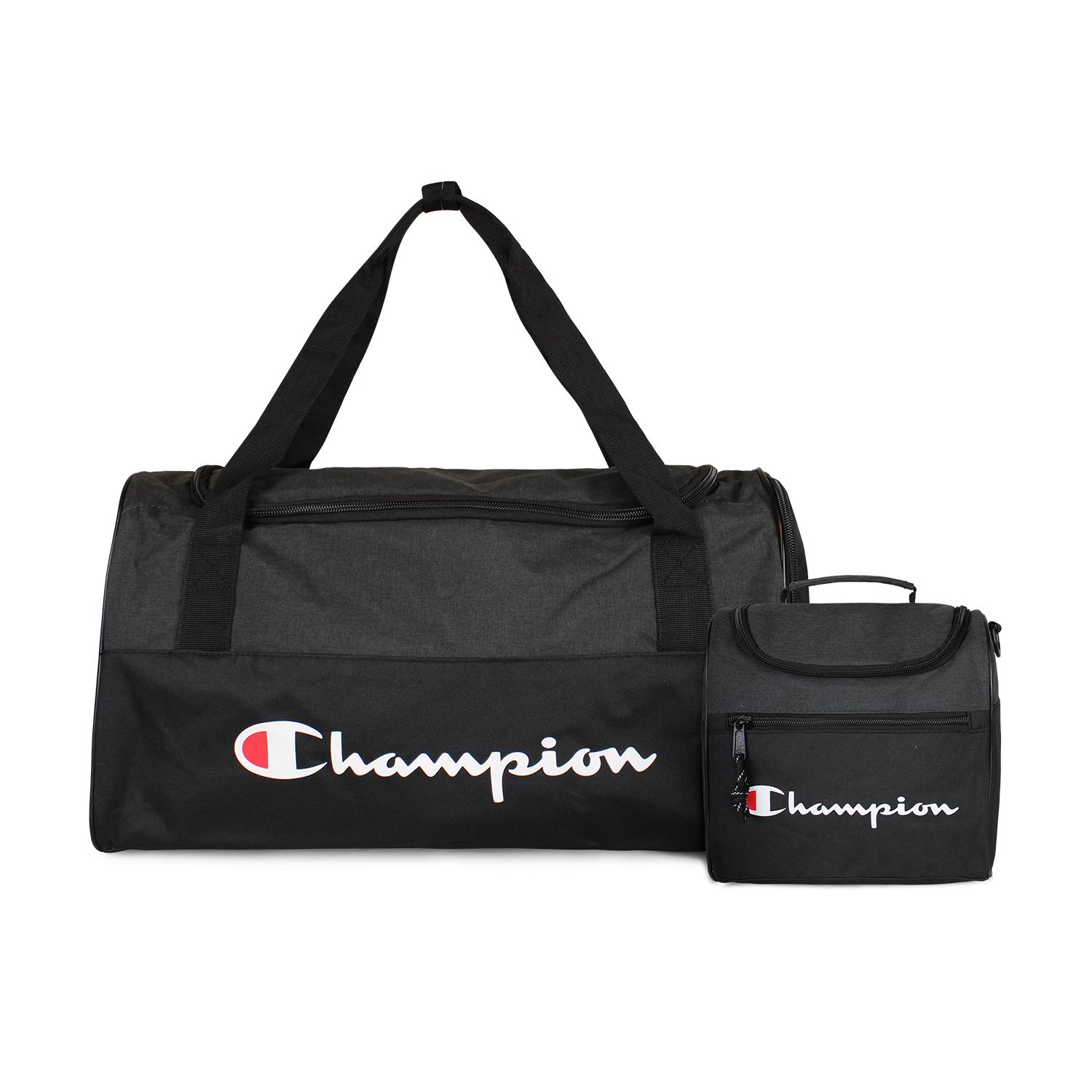 PACK CHAMPION BOLSO TORONTO 28LTS + LONCHERA OXFORD NEGRA - 1