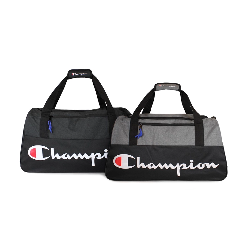PACK CHAMPION 2 BOLSOS DEPORTIVO ATLANTA 45LT NEGRO Y GRIS - 1