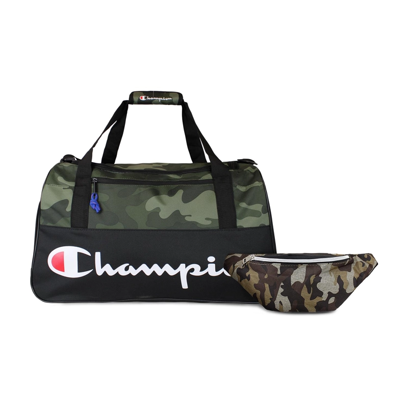 PACK CHAMPION BOLSO ATLANTA 45LTS VERDE + BANANO MILITARY - 1
