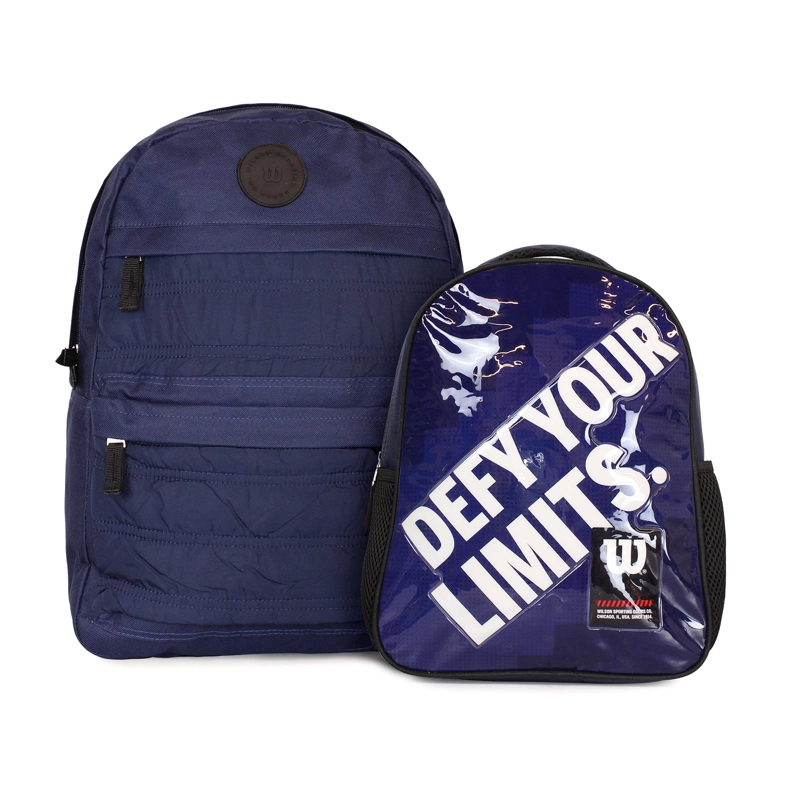 PACK 2 MOCHILAS WILSON KANSAS + LOGAN AZUL - 1