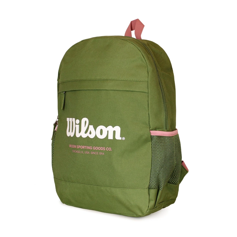 PACK WILSON MOCHILA ATOM VERDE + ESTUCHE CHARLOTTE ROSADO - 6