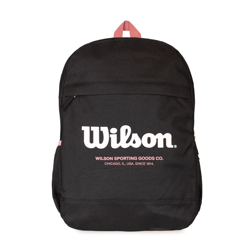 PACK WILSON MOCHILA ATOM NEGRA + ESTUCHE CHARLOTTE ROSADO - 5