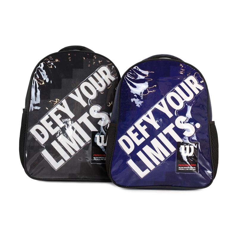 PACK WILSON 2 MOCHILAS INFANTIL LOGAN NEGRA Y AZUL - 1