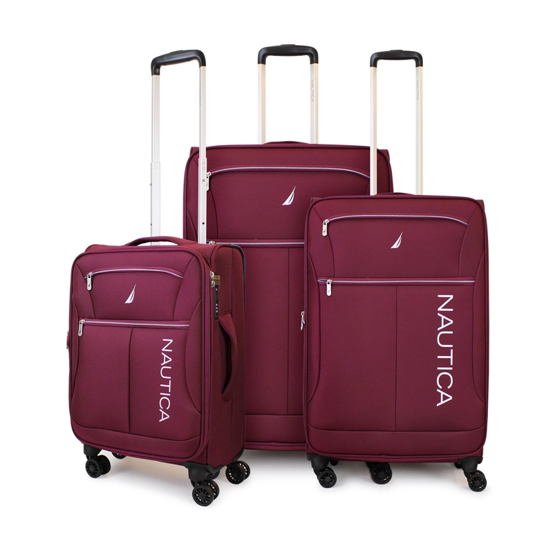 SET DE 3 MALETAS BLANDAS DE TELA S+M+L NAUTICA VALENCIA BURDEO - 1