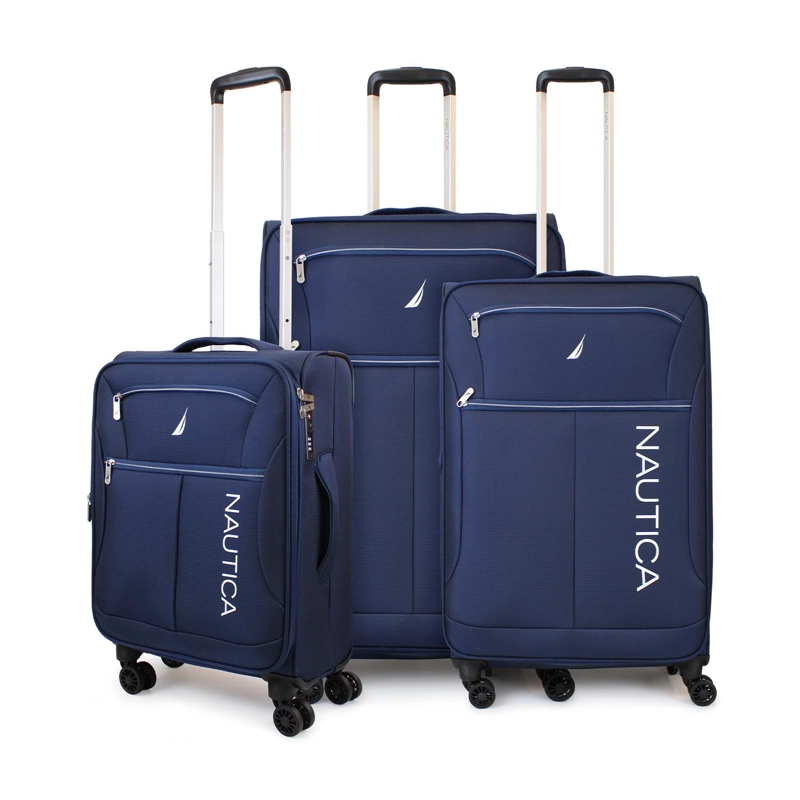 SET DE 3 MALETAS BLANDAS DE TELA S+M+L NAUTICA VALENCIA AZUL - 1