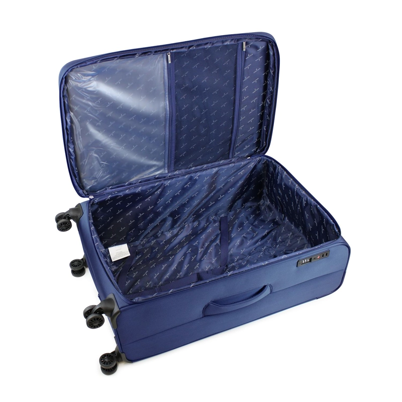 SET DE 3 MALETAS BLANDAS DE TELA S+M+L NAUTICA MUNICH AZUL - 2