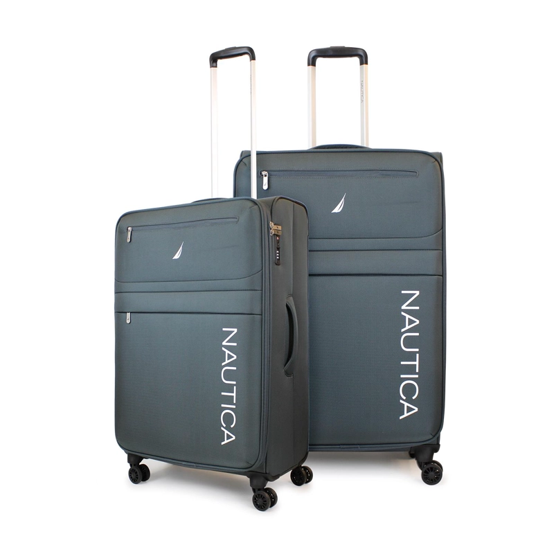 PACK 2 MALETAS BLANDAS DE TELA M+L NAUTICA MUNICH 20K Y 23K GRIS - 1