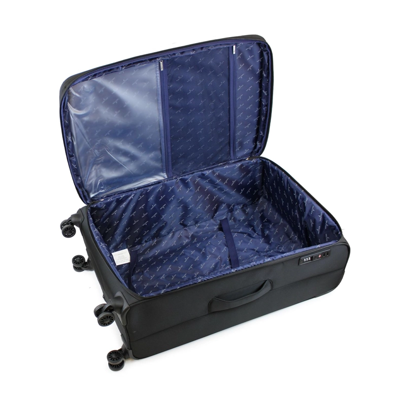 SET DE 3 MALETAS  BLANDA DE TELA S+M+L NAUTICA MUNICH NEGRA - 3