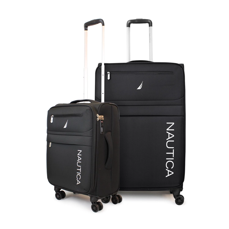 PACK 2 MALETAS BLANDA DE TELA S+L NAUTICA MUNICH 10K Y 23K NEGRA - 1