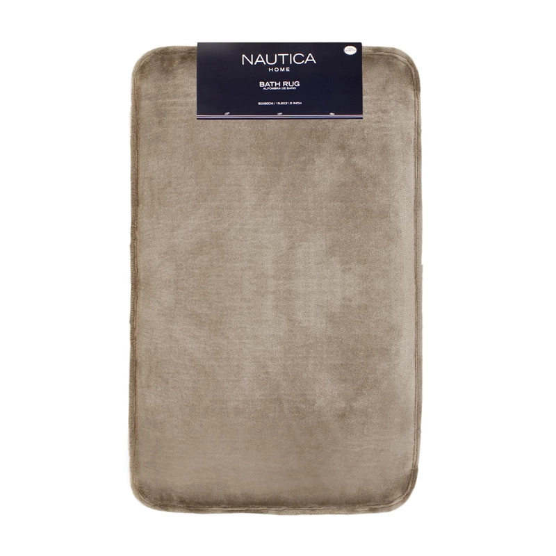 ALFOMBRA DE BAÑO NAUTICA FLANNEL 50X80CM ABSORBENTE BEIGE - 1